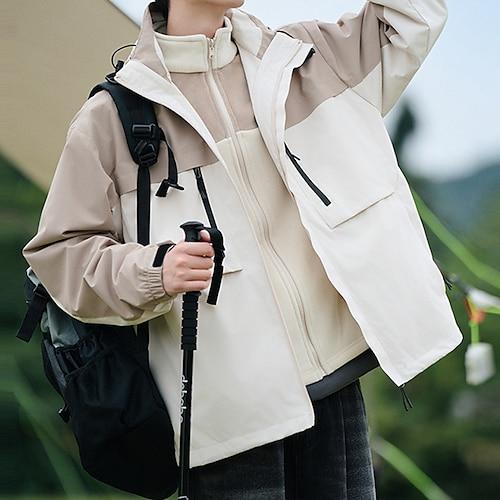 Femme Veste Softshell Veste Randonnee Hiver Extérieur Bloc de couleur Chaud Coupe Vent Etanche Anorak 3 en 1 Veste Hiver Anorak fleece Voyage Noir Ivoire Rose Rouge Orange