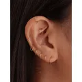 5 paires de petites boucles d'oreilles créoles pour femmes : boucles d'oreilles créoles Huggie en acier inoxydable chirurgical plaqué or 18 carats pour le trago d'hélice du cartilage