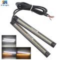 2 pezzi P21W BA15S BAY15D bianco/rosso ambra 48 SMD LED Switchback DRL indicatori di direzione posteriori anteriori per moto Harley Davidson