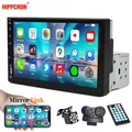 Hippcron Autoradio 1 Din Lettore multimediale MP5 Mirror Link HD 7 "Touch Screen Ricevitore FM Alimentazione ISO con ingresso Aux Bluetooth USB
