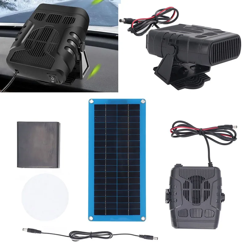 30W voiture chauffage panneau solaire chauffage ensemble hiver dégivreur ventilateur de chauffage hiver voiture animal maison plus chaud voiture chauffage séchage monocristallin
