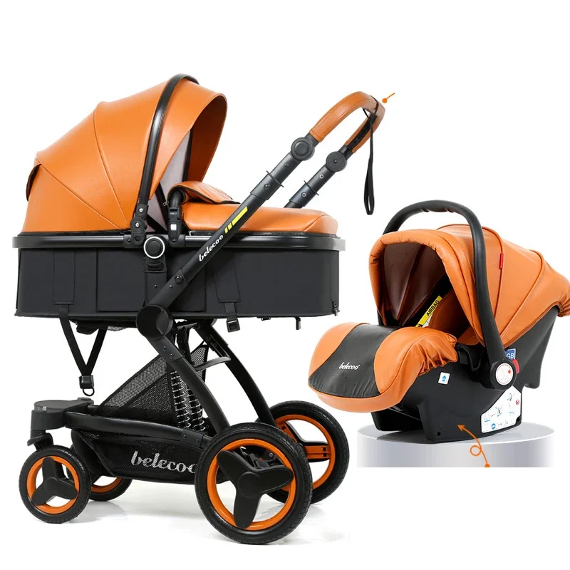 Kinderwagen 3-in-1 mit Autositz, Babywagen, faltbare Kinderwagen, Kinderwagen für Neugeborene, Kinderwagen, hochwertige wasserdichte Kinderwagen