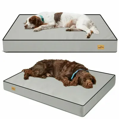 Large Plush Orthopedic Dog Bed Calming Mattress For Dog Cages Pet Crate Camp Bed Non-Slip Bottom with Washable Removable Cover