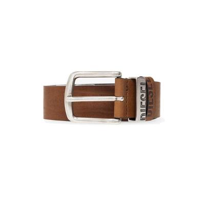 Belt With Contrast Loops - Brown - DIESEL Belts