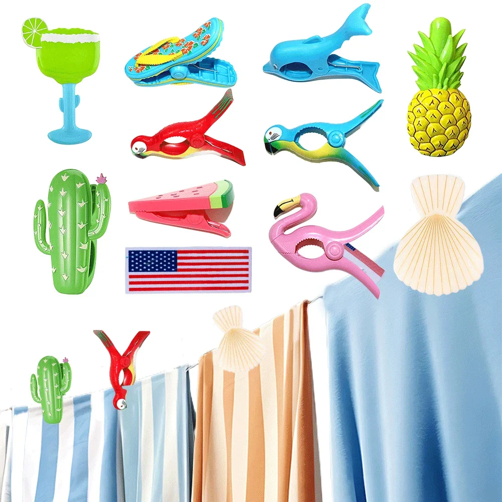 Niedliche Plastik Strand tücher Clips Tier dekorative Kleidung Stifte Stifte niedlichen Tier Strand tuch Klemme für Sonnen liege Strand Sonnen liege Image