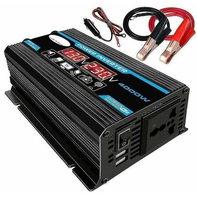 4000W Convertisseur 12V 220V Pur Sinus Onduleur transformateur avec Télécommande sans Fil Écran led Image