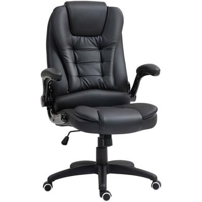 HOMCOM Bürostuhl, Ergonomischer Schreibtischstuhl mit hochklappbarer Armlehne, Höhenverstellbarer Image