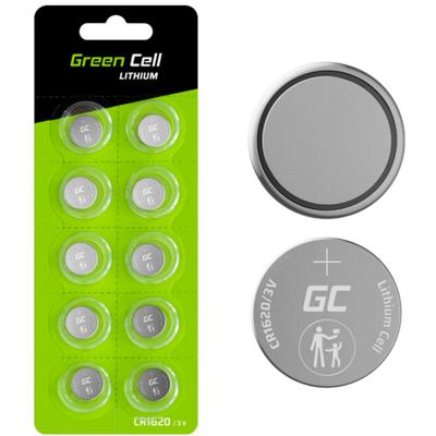 Knopfzelle cr 1620 3 v 10 St. 70 mAh Lithium CR1620 - Green Cell Image