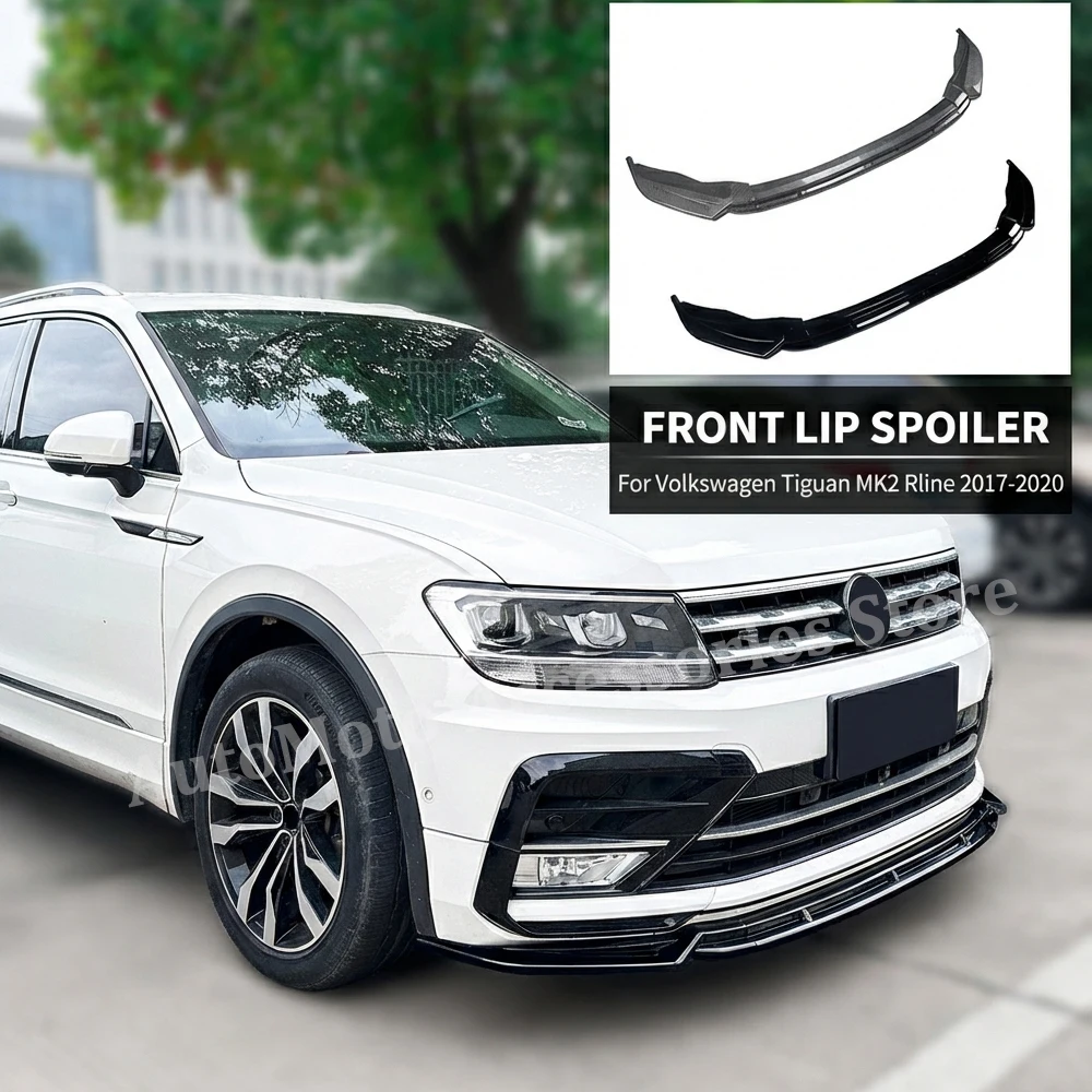 Frontspoilerlippe Frontstoßstangenlippe Splitter Modifikation Karosserie-Kit für Volkswagen Tiguan MK2 Rline 2017-2020 Image