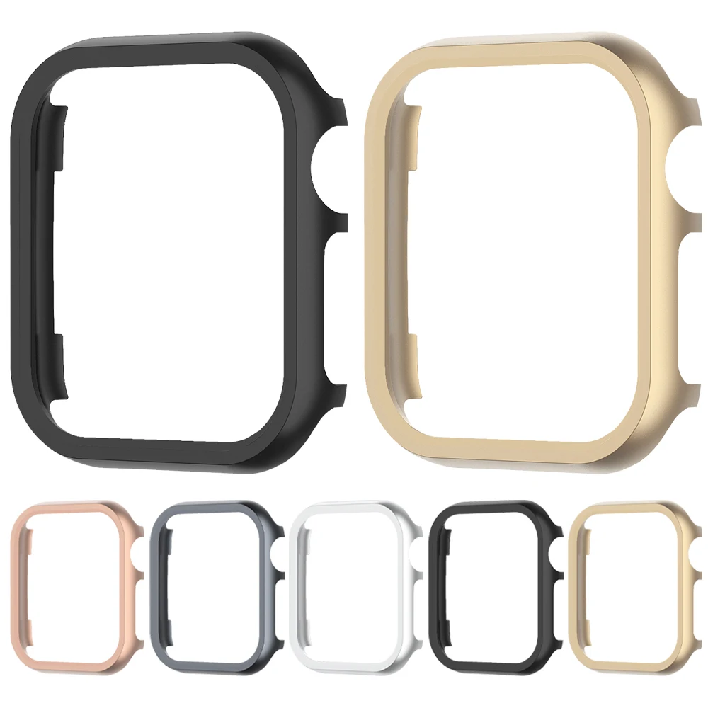 Metallgehäuse für Apple Watch Case 42/46MM 49MM Bumper Schutzhülle Rahmen für IWatch Series10 9 8 SE Ultra2 Gehäuse Aluminium Gold Image