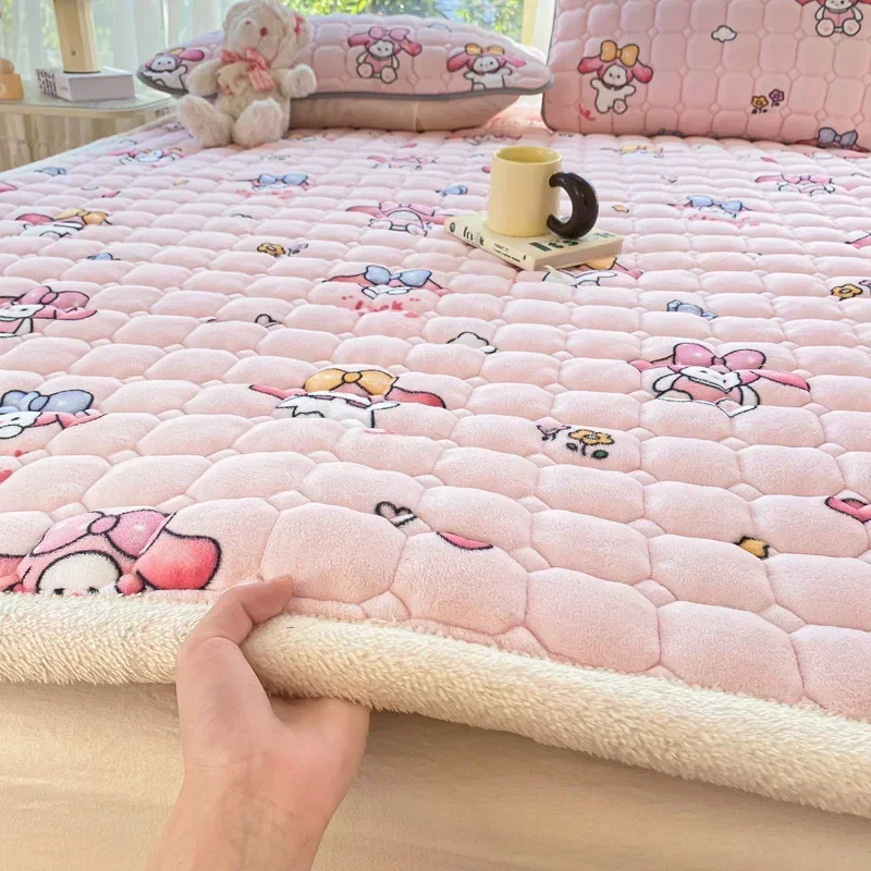Verdickte Einzelmatratze aus Milchvlies, gepolsterte Matratze, Tatami-Matratze, warmes Kissen