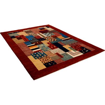 Wollteppich THEKO "Lori Astara 1425" Gr. 2, rot, B:70cm H:16mm L:140cm, Wolle, Teppiche, reine Wolle, handgeknüpft, ideal im Wohnzimmer & Schlafzimmer Image
