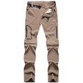 Per uomo Pantaloni Convertibili con Zip Pantaloni da escursionismo Estate Esterno Impermeabile Delicato sulla Pelle Asciugatura Rapida Elastico Pantaloni Elastico in vita Esercito verde Grigio scuro