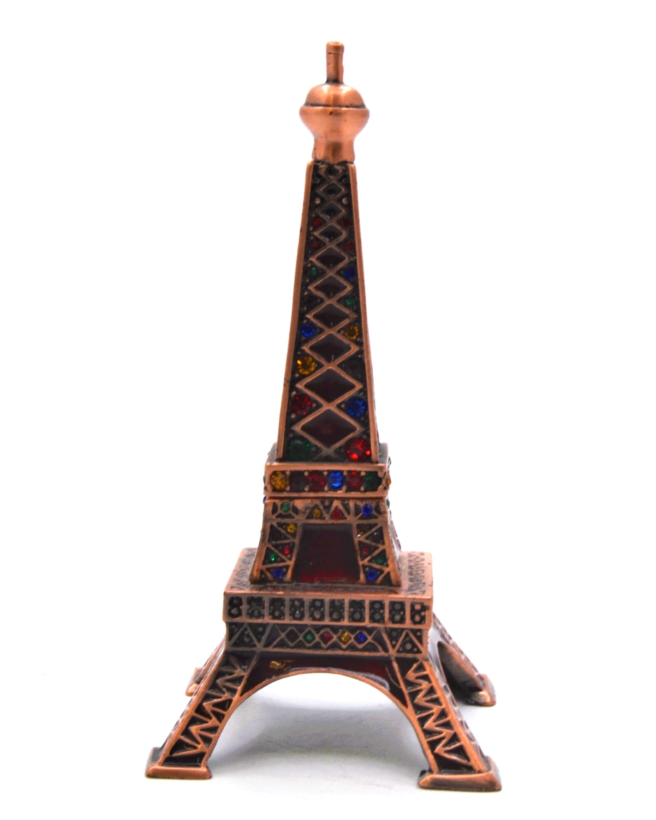 Portagioie Ciel Collectables a forma di Torre Eiffel. Smalto dipinto a mano con cristalli austriaci.