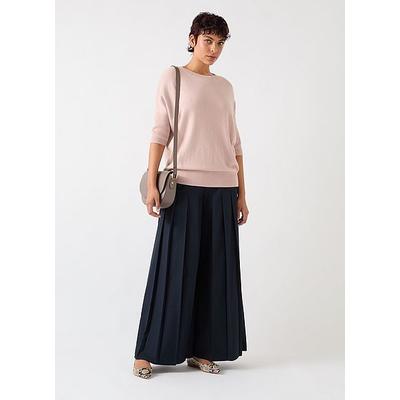 Mara Pink Wool Blend Knitted Drop Sleeve T-Shirt Light Pink, Light Pink