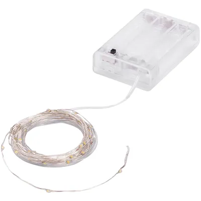 LED Micro-Lichterkette mit Batteriekasten und Timer, 40 LEDs Image