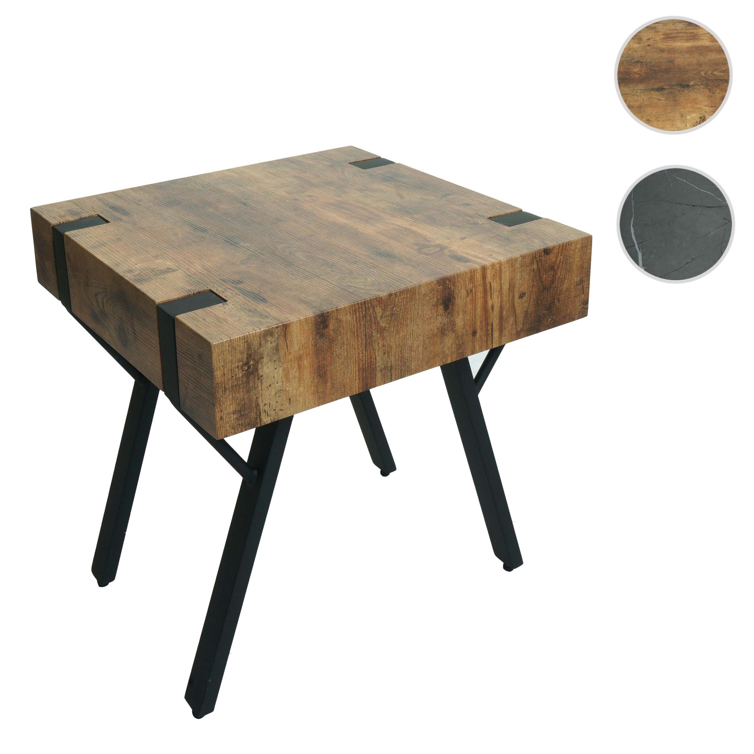 Beistelltisch HWC-L54, Kaffeetisch Nachttisch Loungetisch Couchtisch, Metall MDF 50x50x50cm ~ Variantenangebot Image