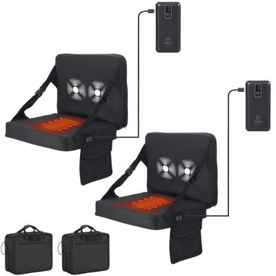 Stadium Seats, Heated Massage Stadium Seats, Heated Seat Cushion with Back Support, 10000mAh Power Bank, Carry Handle