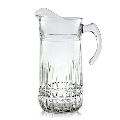 Stylish Fluted Romanesque Design 65 oz Cristalline Glass Pitcher -Perfect for Water, Juice & Cocktails - Clear