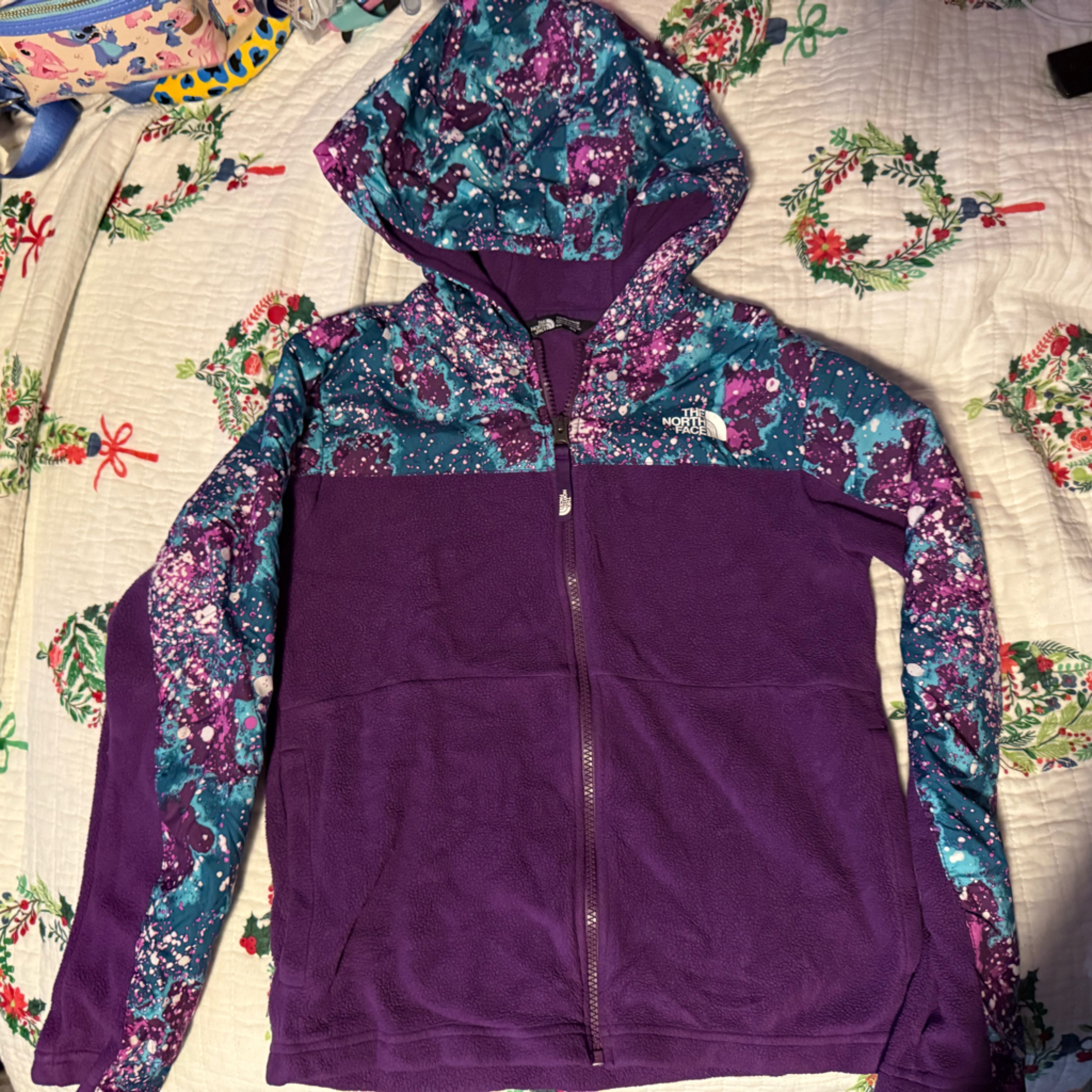 The North Face Shirts & Tops | Good Condition North Face Kids’ Glacier Full Zip Uphoodie; Size M (10-12) | Color: Blue/Purple | Size: M (10-12)