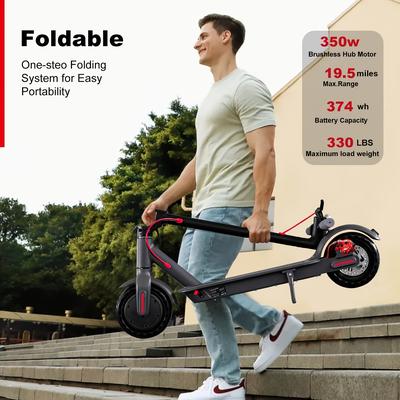 TEMU 350w 25 Mile Folding Scooter 15.6mph Adult Electric Scooter&suitable For Urban Commuting Electric Scooter For Adults