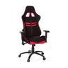 Chaise De Gaming League Pro I Fauteuil De Bureau, Réglable En Hauteur, Tissu Noir/Rouge 729260