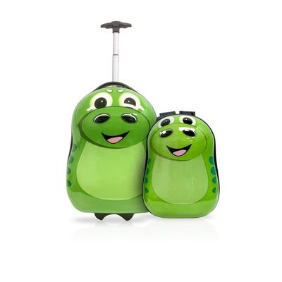 Tucci Italy Dinosourous Kids Backpack Suitcase, Set of 2 - Green