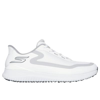 Skechers Men's Slip-ins: GO GOLF Flight Shoes | Size 8.5 Extra Wide | White/Gray | Synthetic/Textile