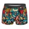 Uomo Captain America Boxer slip pantaloncini mutandine poliestere intimo maschile stampato S-XXL
