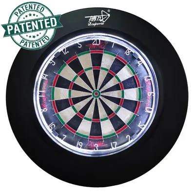 PU-Dartscheibe mit Surround-Beleuchtung, automatische Abschaltung, LED-Anzeige, Multiplayer-Modus für Heim-/Bar-Training Image
