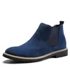 Herbst Winter Chelsea Stiefel Männer Britischen Stil Wildleder Schuhe Männer Slip auf Casual Stiefeletten Männer Große größe 46, bota masculina