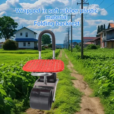 Garden Rolling Work Seat Increase Efficiency Garden Seat Cart Comfortable Labor Saving Adjustable for Farm
