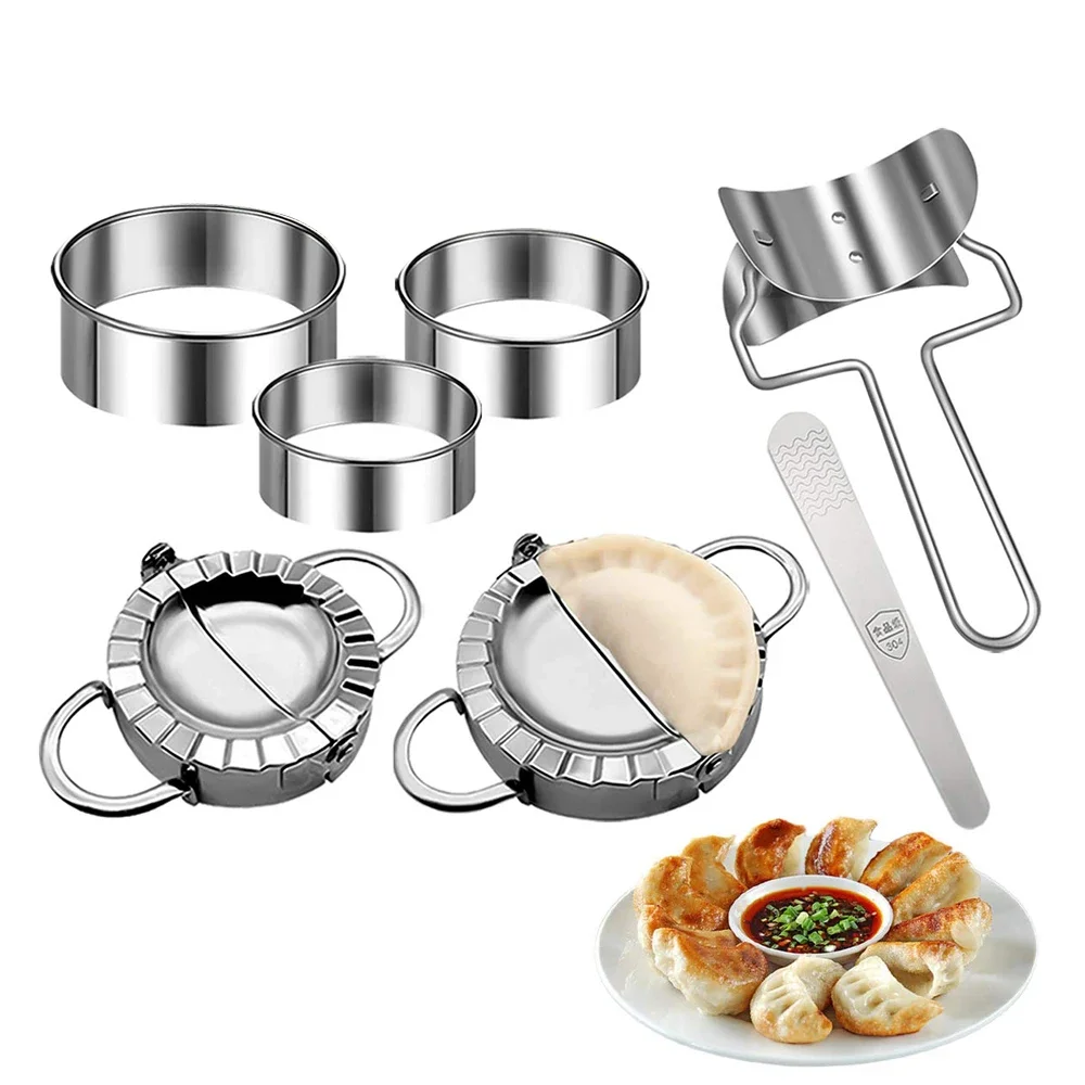 Edelstahl Knödel Form Knödel Maker Ravioli Empanada Maker Metall Knödel Gyoza Teig Presse Form Küche Zubehör Image