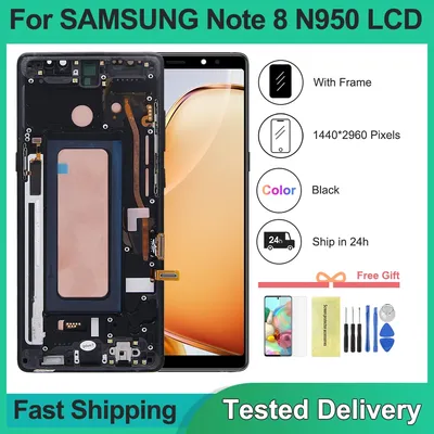 TFT Display Für Samsung Note 8 LCD Display Touchscreen Digitizer Ersatz für Note 8 N950 SM-N950F Bildschirm Mit Rahmen