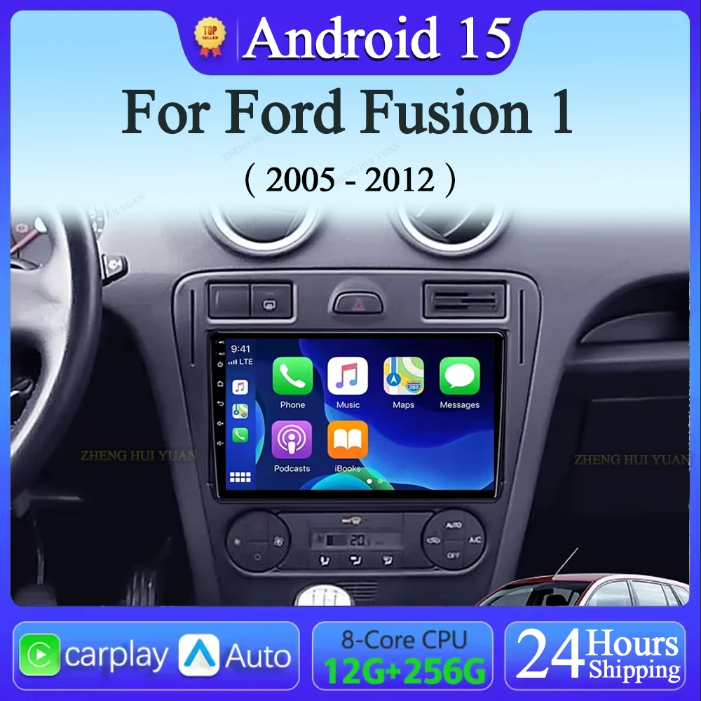 Für Ford Fusion 1 2005-2012 Android 15 Carplay Auto Auto Radio Multimedia Video Player Navigation GPS Keine 2Din 2 Din DVD DSP 4G