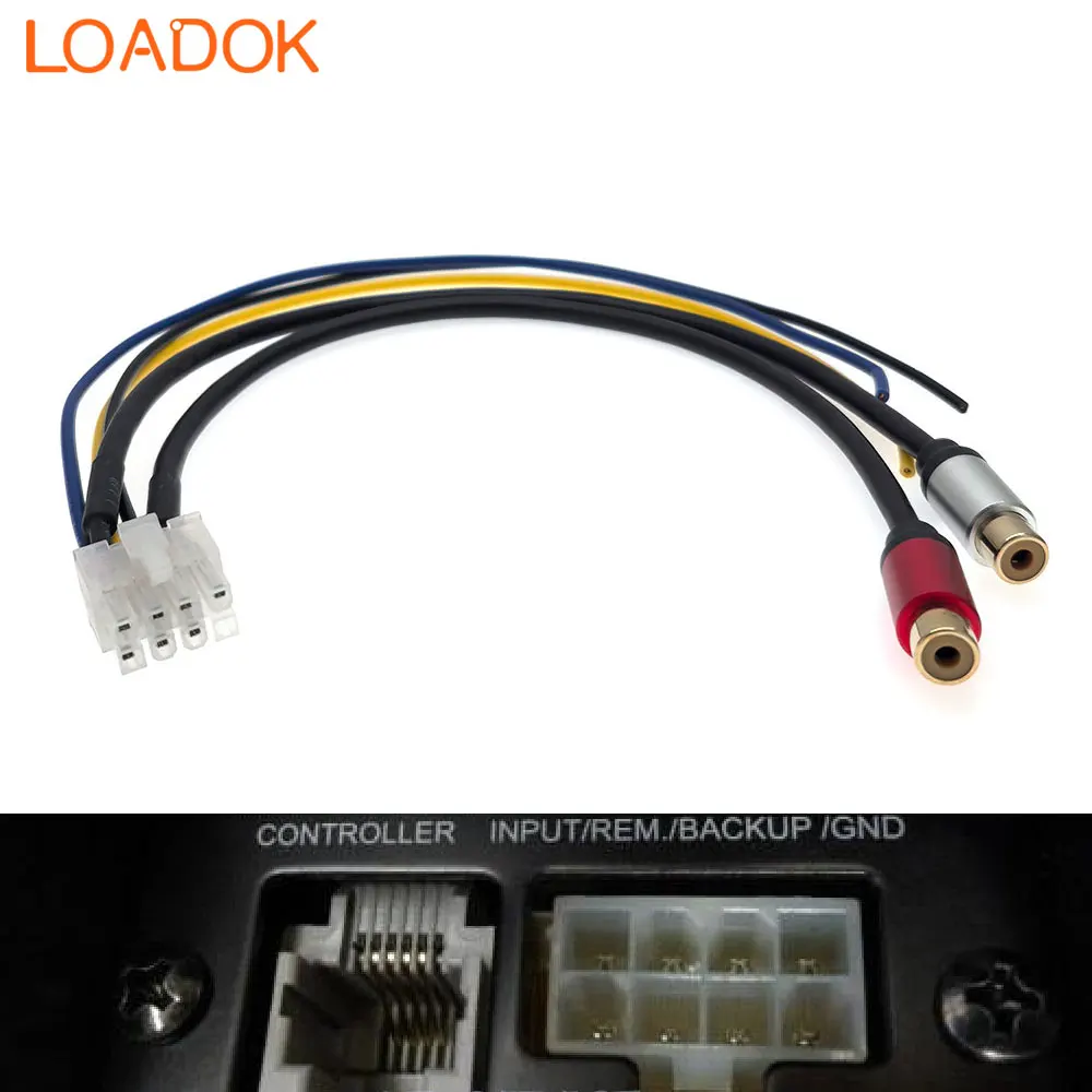 8-poliger Leistungsverstärker-Kabelbaum RCA für Pioneer TS-WX120A TS-WH500A TS-WX110A TS-WX11A TS-WX210A TS-WX120A TS-WX105A TSWX66A Image