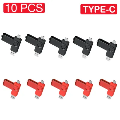 Jaster 10 pcs Lot Memory Stick 128GB Schlüssel anhänger USB-Flash-Laufwerk 64GB Kunststoff-Stick 32GB TYPE-C für Telefon u Disk 16GB Image