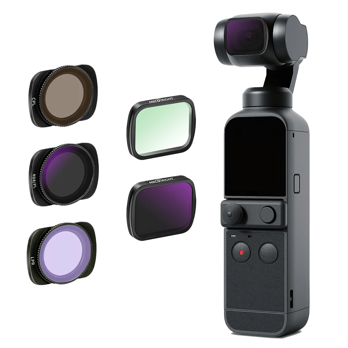 Mecoright Für DJI OSMO POKET 2 UAV Magnetische Filter Kit UV CPL ND8/64/1000 NDPL Nacht Polarisator set Kamera Objektiv Drone Zubehör Image
