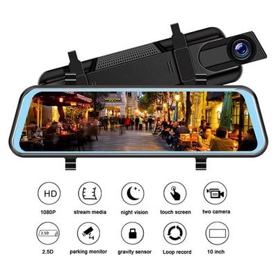 KZQ - Rückspiegel und Rückfahrkamera mit gps, Nachtsicht, G-Sensor, Loop-Aufnahme, Parkassistent