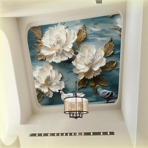 Abstract 3D Wallpaper Traditional Chinese Painting Home Decoration Wall Mural Roll Peel and Stick Removable PVC/Vinyl Material Self Adhesive/Adhesive Required Wall Decor for Living Room