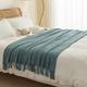Throw Blanket with Tassel, Knit Throw Blankets Soft Cable Knitted Throw Blankets for Couch Stripe Spring Fall Blanket for Bed Sofa Cozy Lightweight Throw Blankets Scarf for Girls Boys