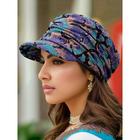 Women's Multicolored Paisley Print Slouchy Cap – Lightweight Bohemian-Style Hat for Casual Wear, Outdoor Activities, and Travel