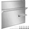SucceBuy Multi-Size Range Backsplash Stainless Steel with Condiments Shelf Convenient Firm Simple Structure Kitchen Home Use