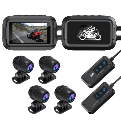 Dual 1080P Motorcycle DVR Motorbike Video Recorder Black Box Parking Monitor Front Rear View Dual