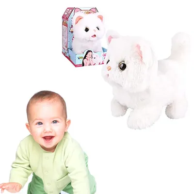 Electric cat plush toy simulation cat walking crying pet plush toy girl doll good playmate for kids