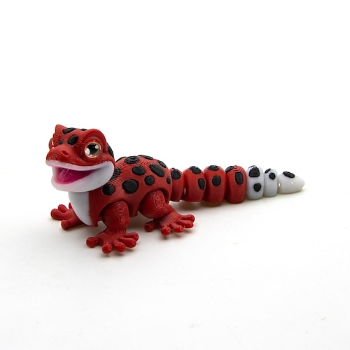 3D-gedruckte Echse für Kinder und Erwachsene 3D-gedruckte Gecko-Fidget-Spielzeuge Deko zur Stressbewältigung Weihnachtsgeschenk Image