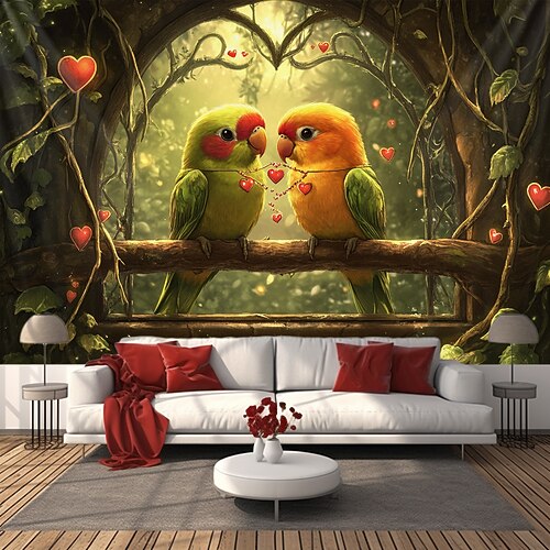 Hochzeitsdekorationen Hintergrund Foto-Wandbehang großer Teppich Kunst Wanddeko Decke Vorhang Heim Schlafzimmer Wohnzimmer Dekoration Gemälde Liebe Bir Image