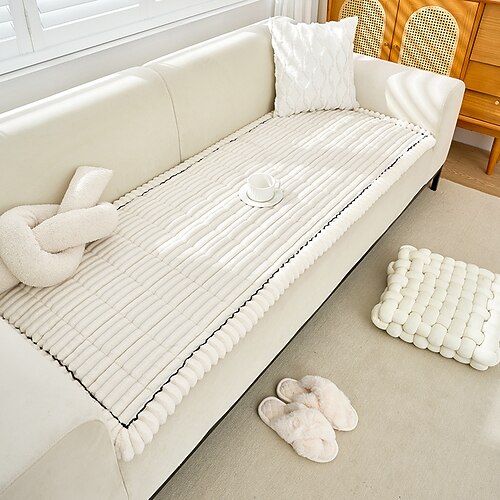 mitid Sofabezug, flauschiger Couchbezug für Haustiere, Couchbezug für Hunde, waschbarer rutschfester Sofabezug, Boxkissen, Couchschutz, haustierfreundlich, Matte, Bett, Couchbezug Image