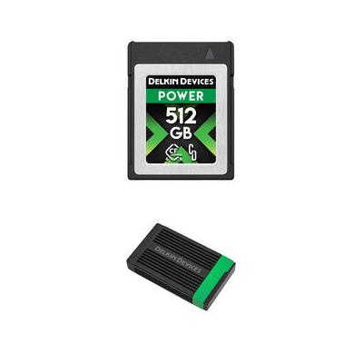 Delkin Devices 512GB POWER 4.0 CFexpress Type B Memory Card with Card Reader DCFX4P512