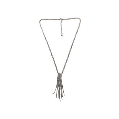 Women's Fringe Lariat Necklace by ELOQUII in Silver (Size NO SIZE)